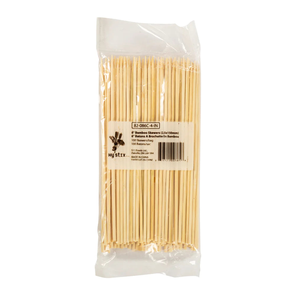 Hy Stix Skewer Bamboo 6" 82-086C-4