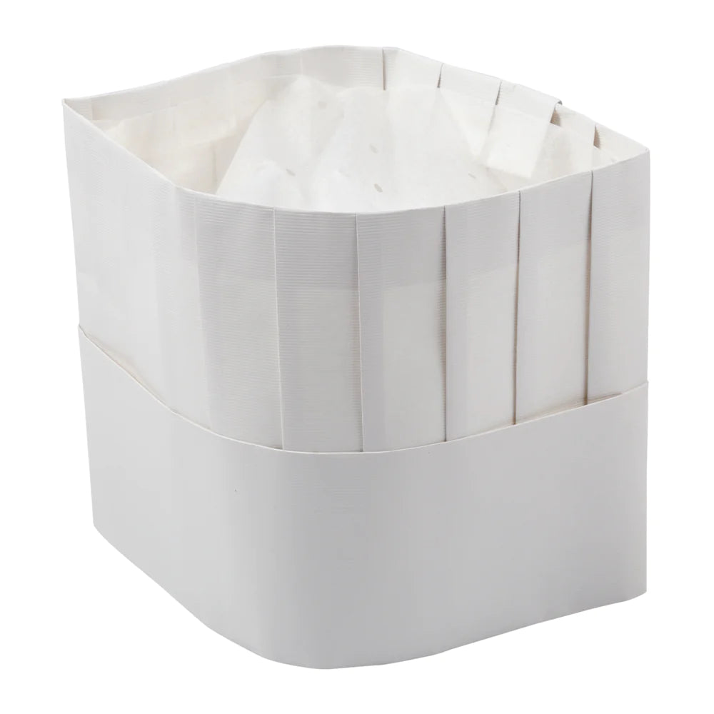 Hy Five 7" Chef Hat Paper Flat Pack CHP-FP7