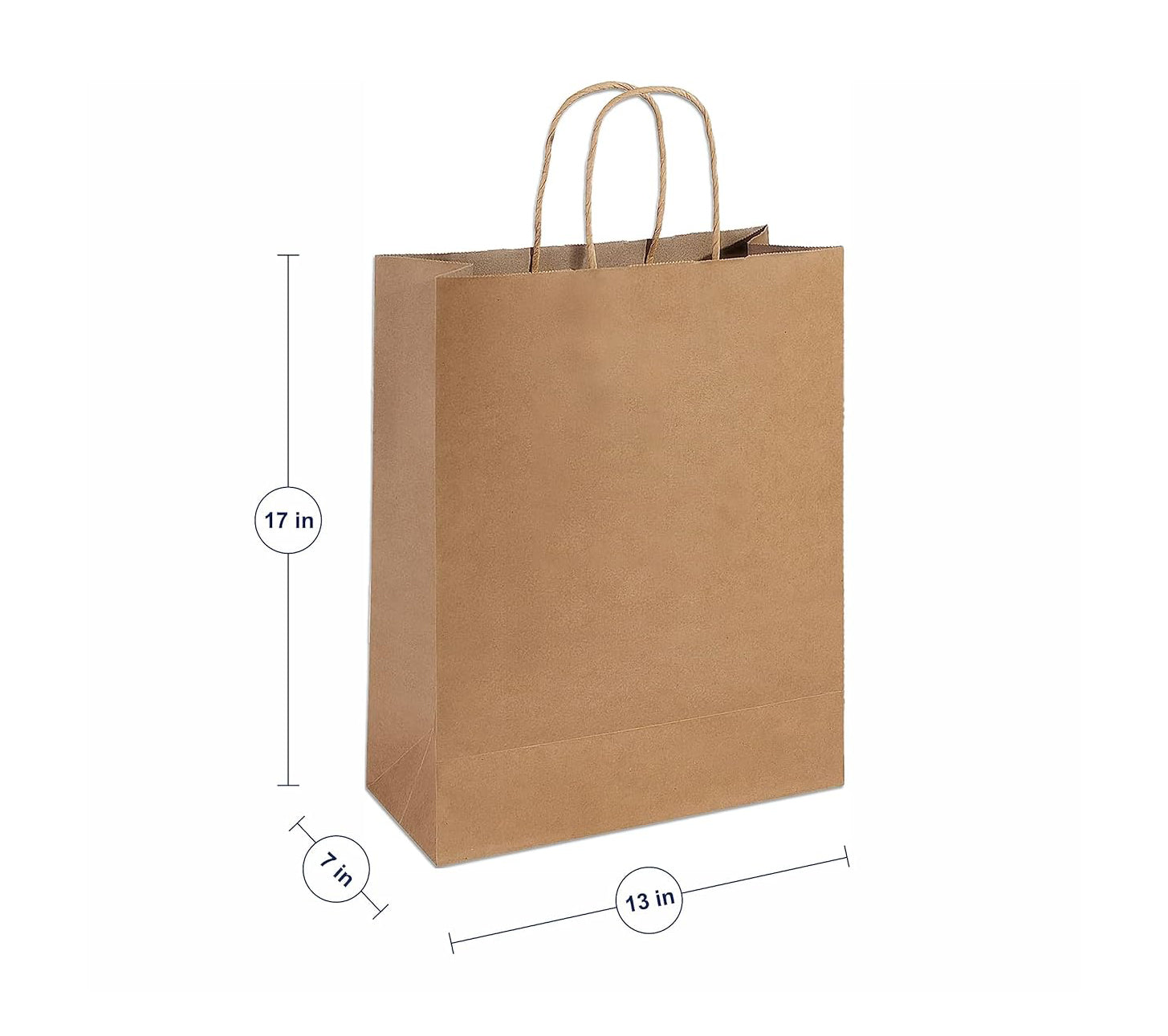 Brown Paper Bag w/ Twisted Handle 13X7X17