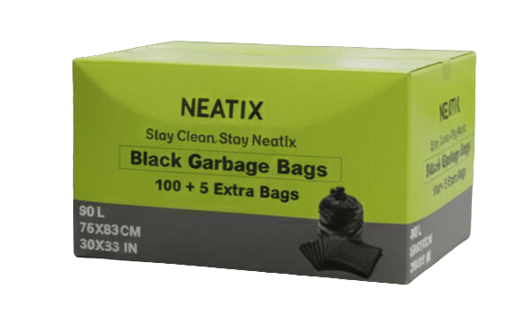 Neatix - Garbage Bags - X Strong - Black - 30X33 - 90L