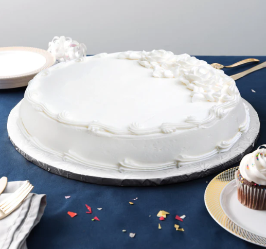 Enjay - Cake Board - Round - Silver - 8X1/4