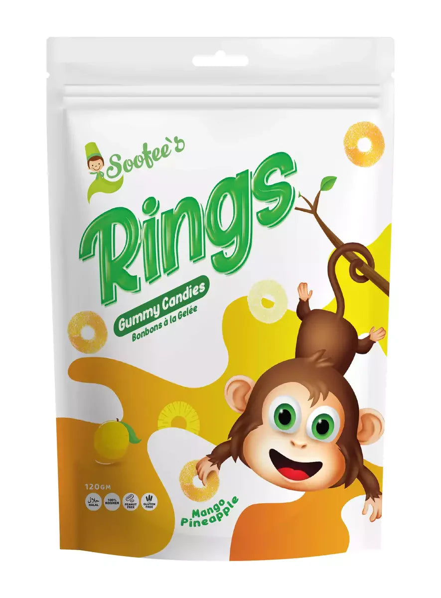 Soofie's - Mango Pineapple Ring Gummies - 120g