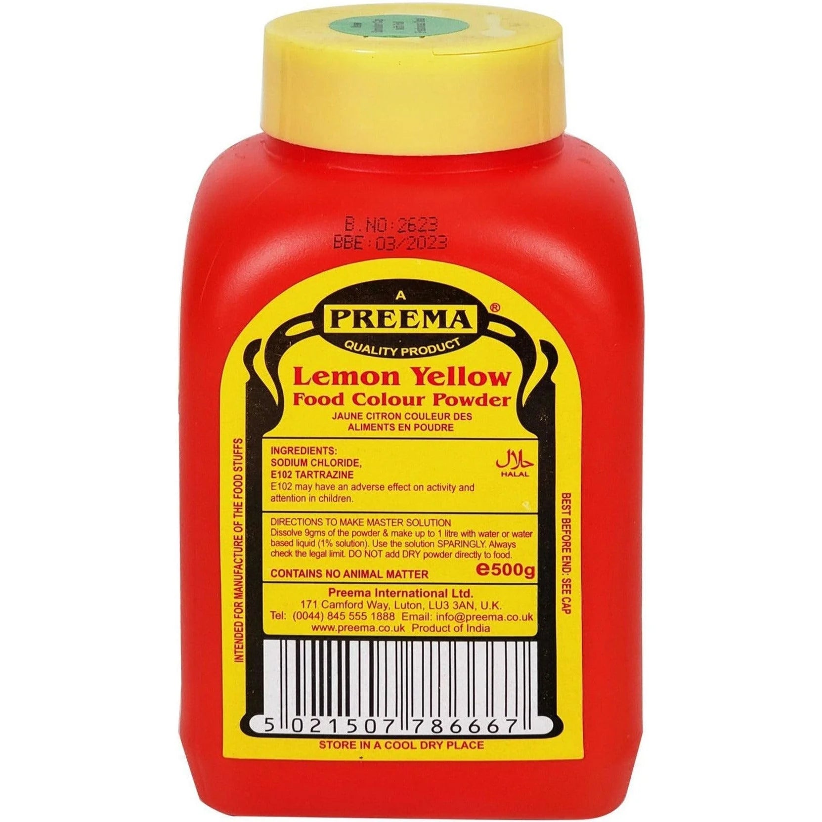 Preema - Food Colour - Lemon Yellow