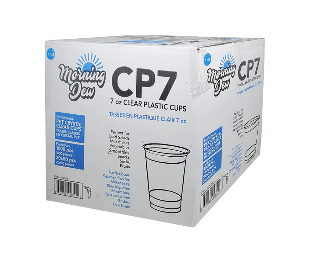Morning Dew - 7oz Clear Cups - 50ct