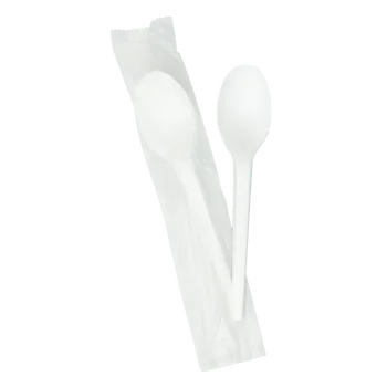 Tenclouds - Bagasse Spoon Wrapped - 750 Ct