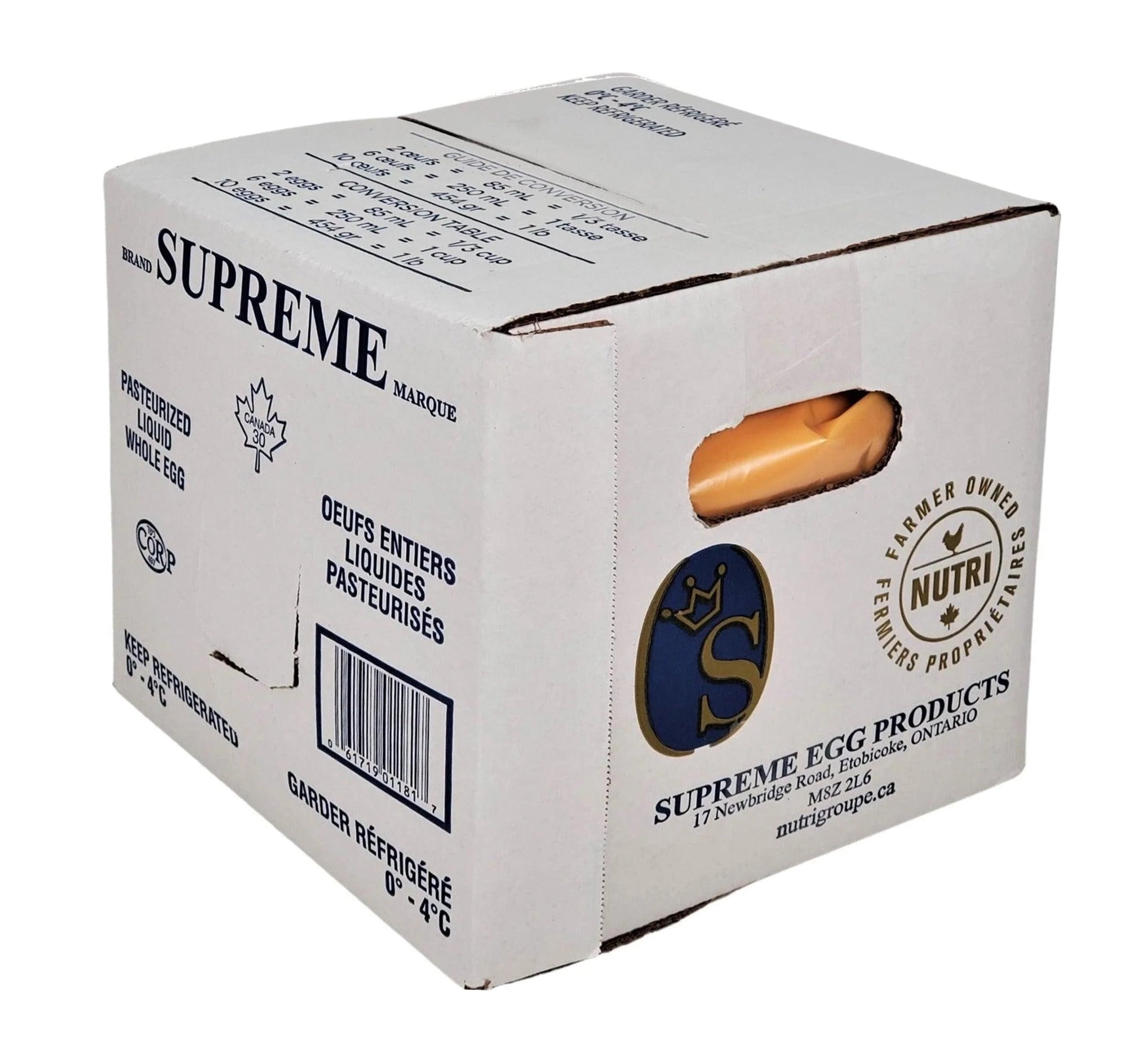 Supreme - Liquid Whole Eggs - 20Kg