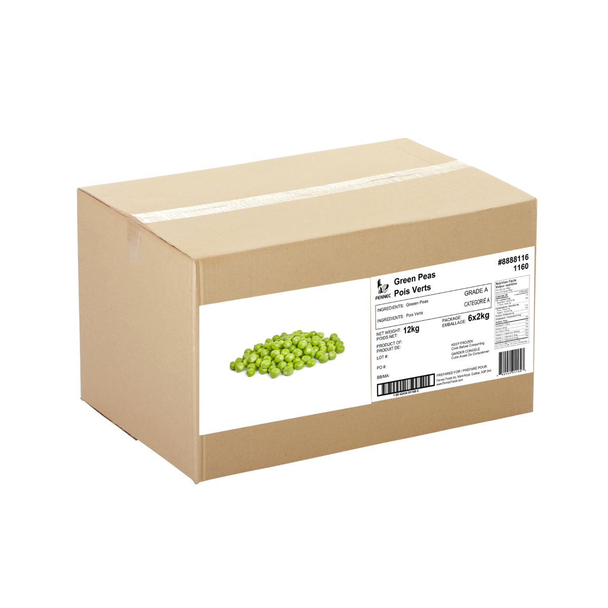 Fennec - IQF Green Peas - 2Kg
