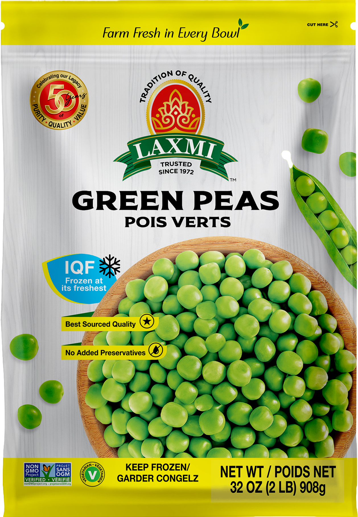 Laxmi - Indian Green Peas - 908g