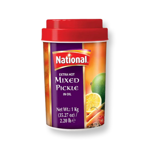 National - Extra Hot Mixed Pickle - 1Kg