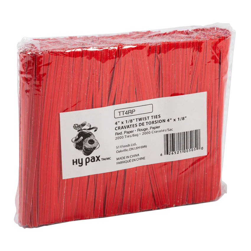 Hy Five - 4" Twist Ties - Red TT4RP