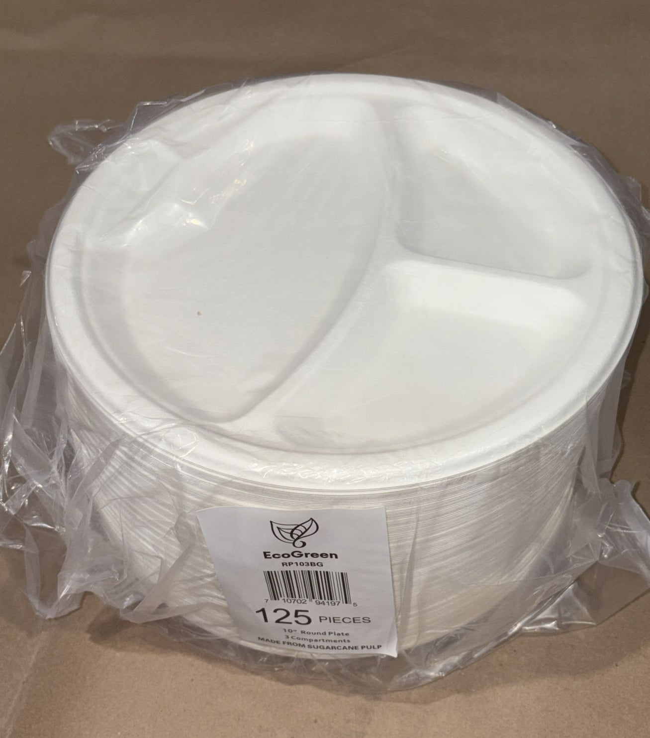 EcoGreen - 9" Bagasse Paper Plate