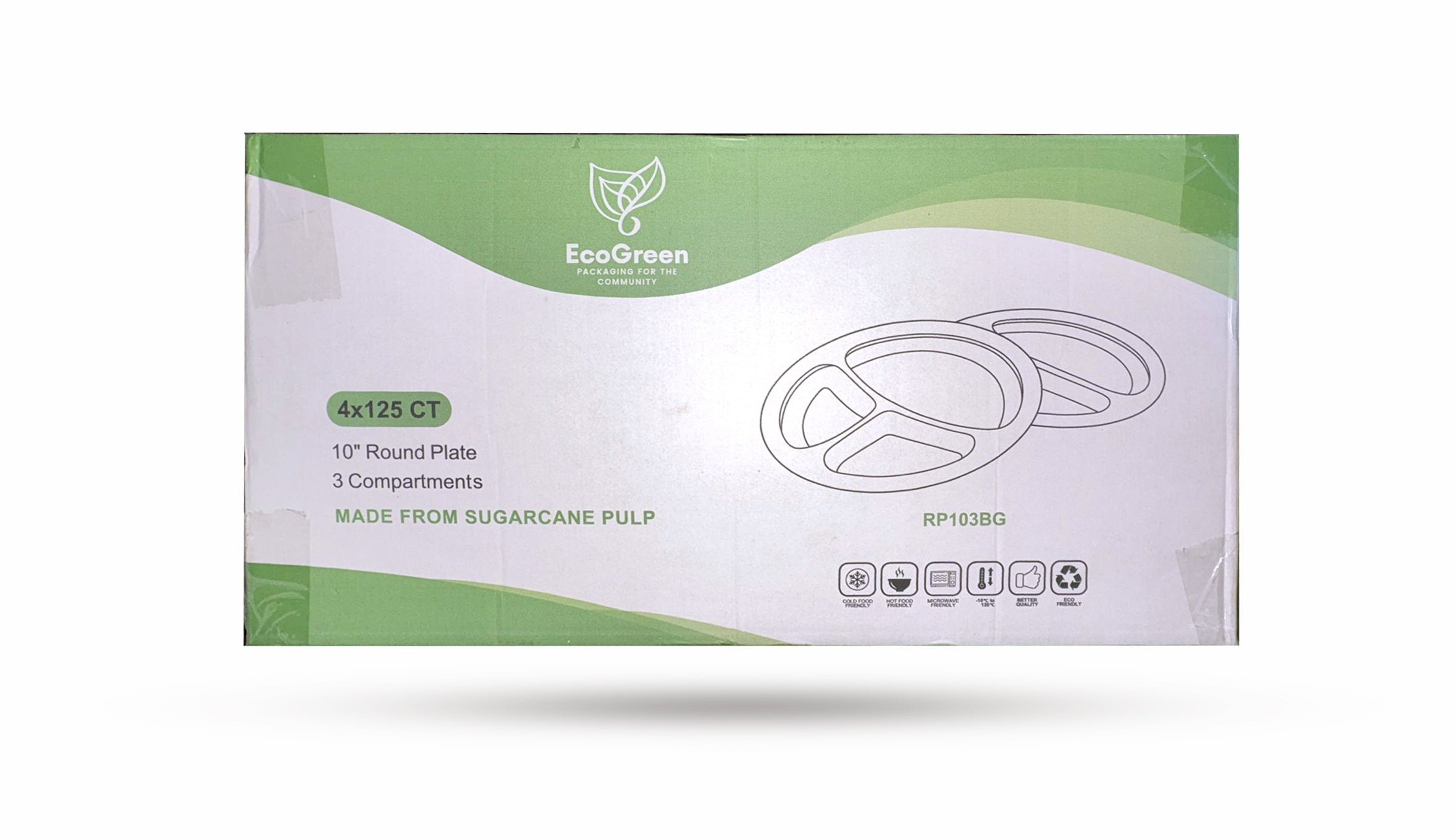 EcoGreen - 9" Bagasse Paper Plate