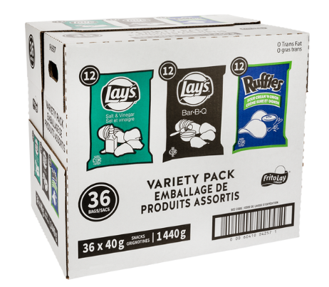 Frito Lays - Variety Packs - S&V BBQ & Ruffles