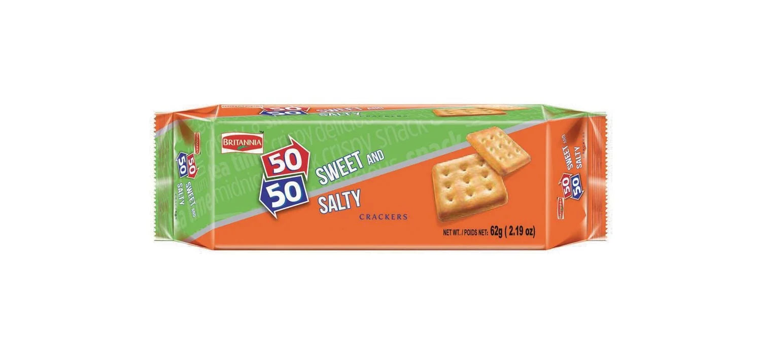 Britannia - Fifty Fifty(Family Pack) - 62g