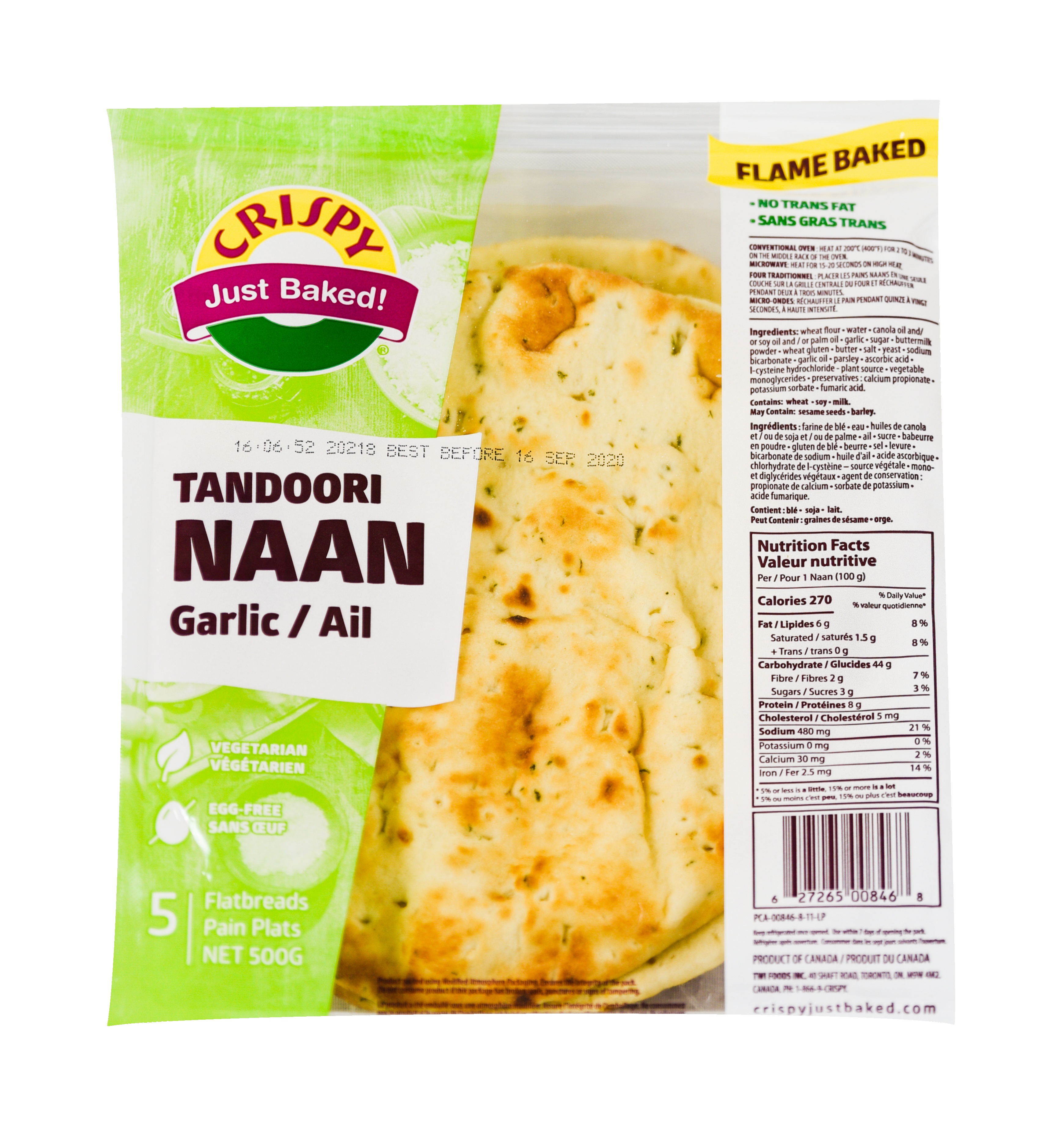 Crispy - Garlic Naan - 500g