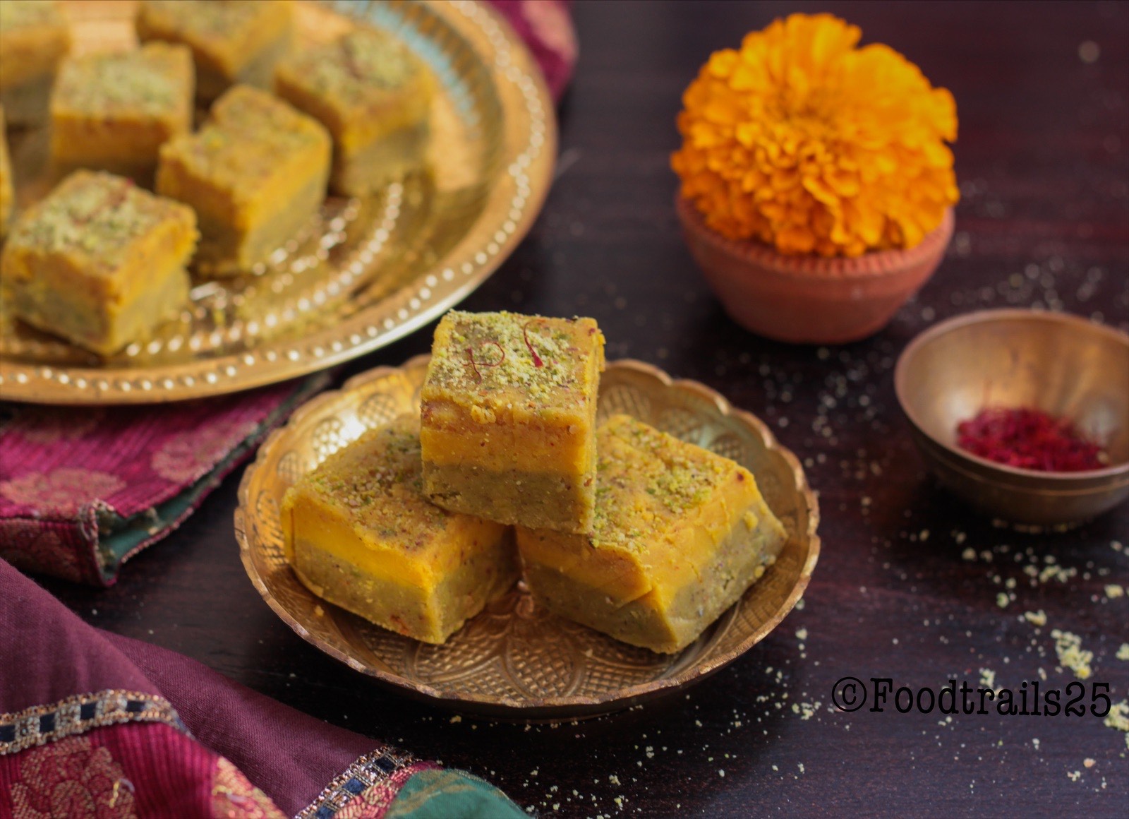 Saffron - Green Pista Barfi