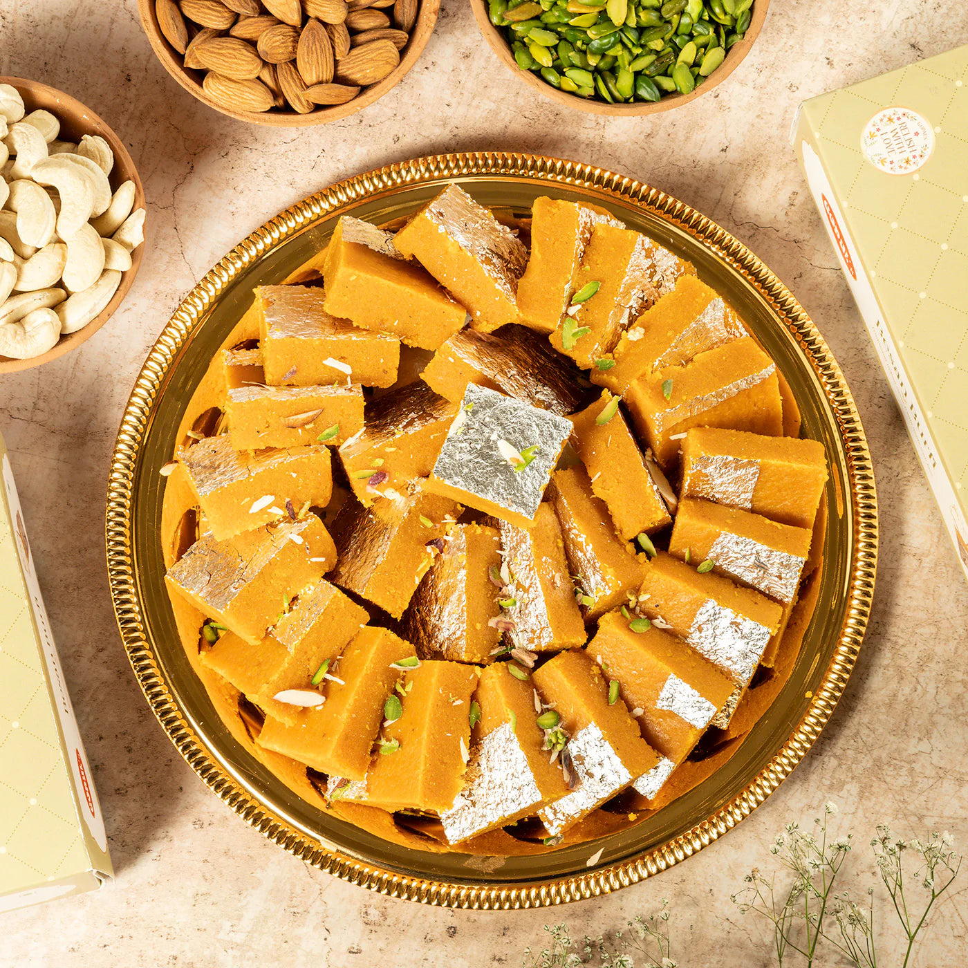 Saffron - Besan Barfi