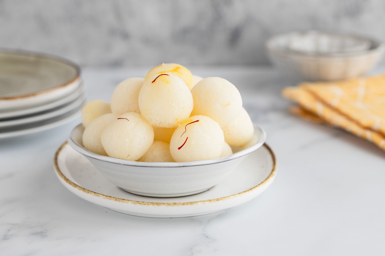 Saffron - Rasgulla White