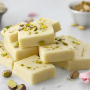 Saffron - White Pista Barfi