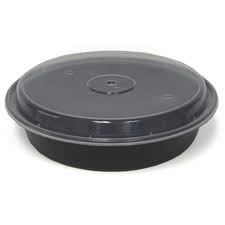 Maple - 7" Plastic Round Container Set Black