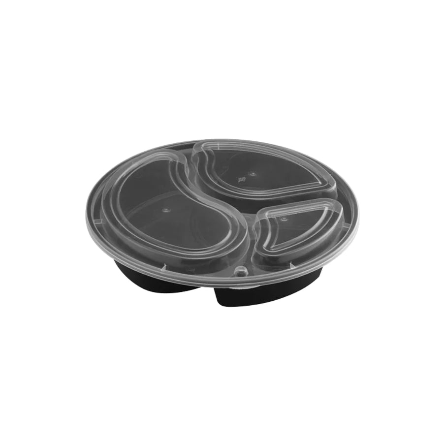PCM - RO-348 - Plastic Round Container Combo - 3 Comp