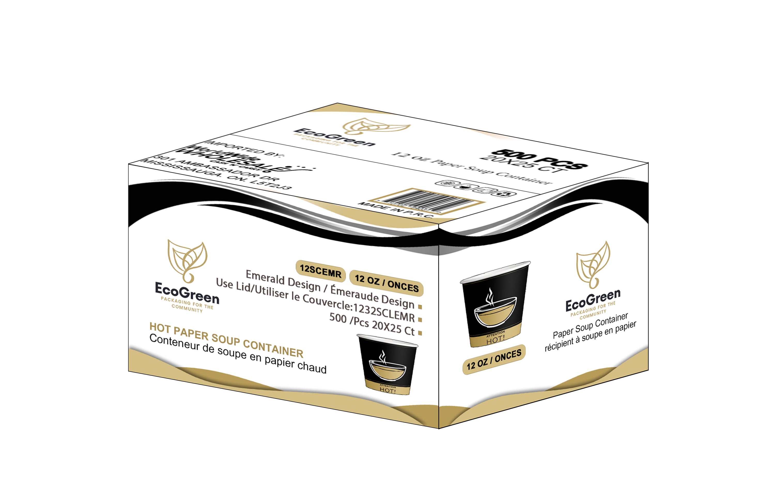 EcoGreen - 12 Oz Paper Soup Bowl