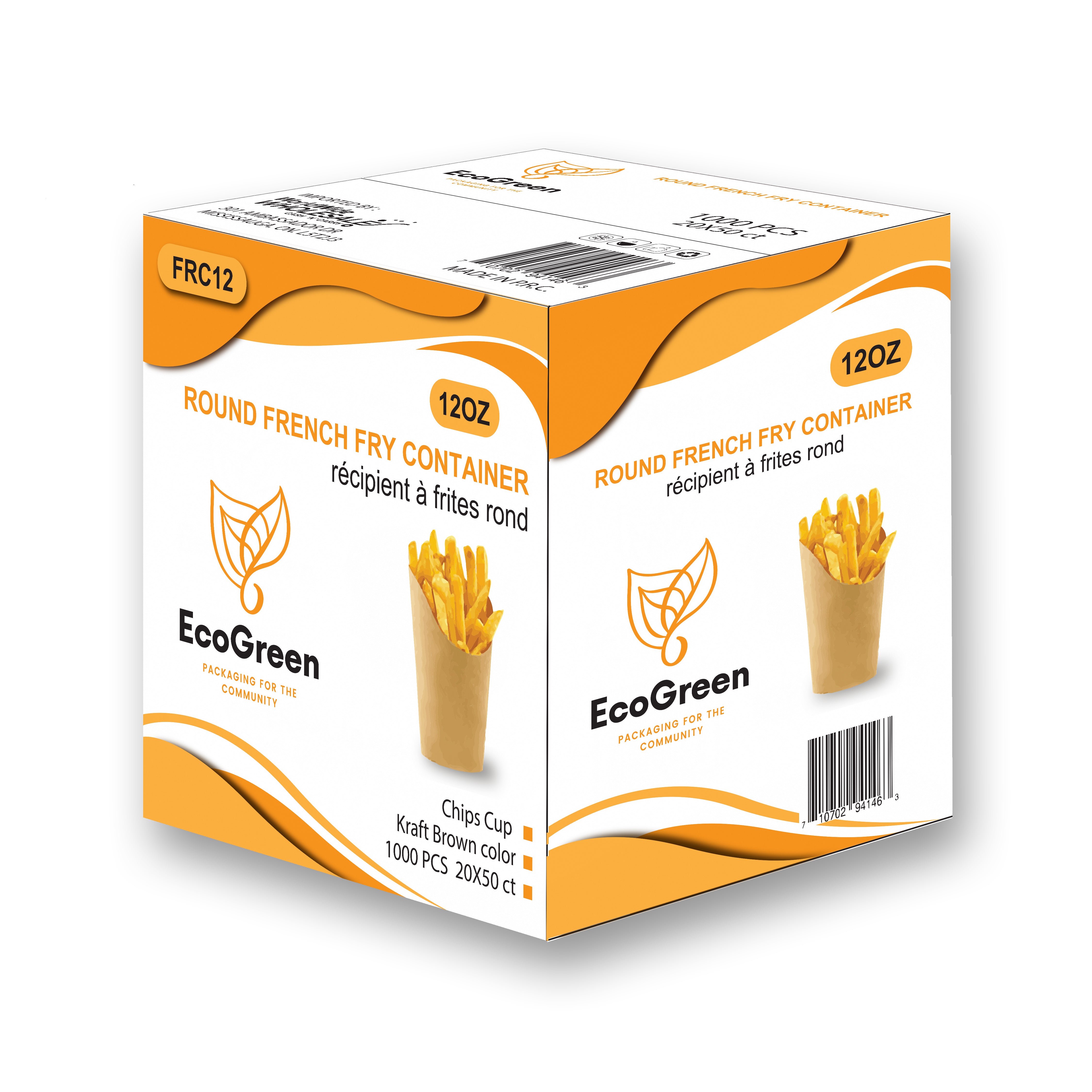 EcoGreen - French Fries Cup - 12oz