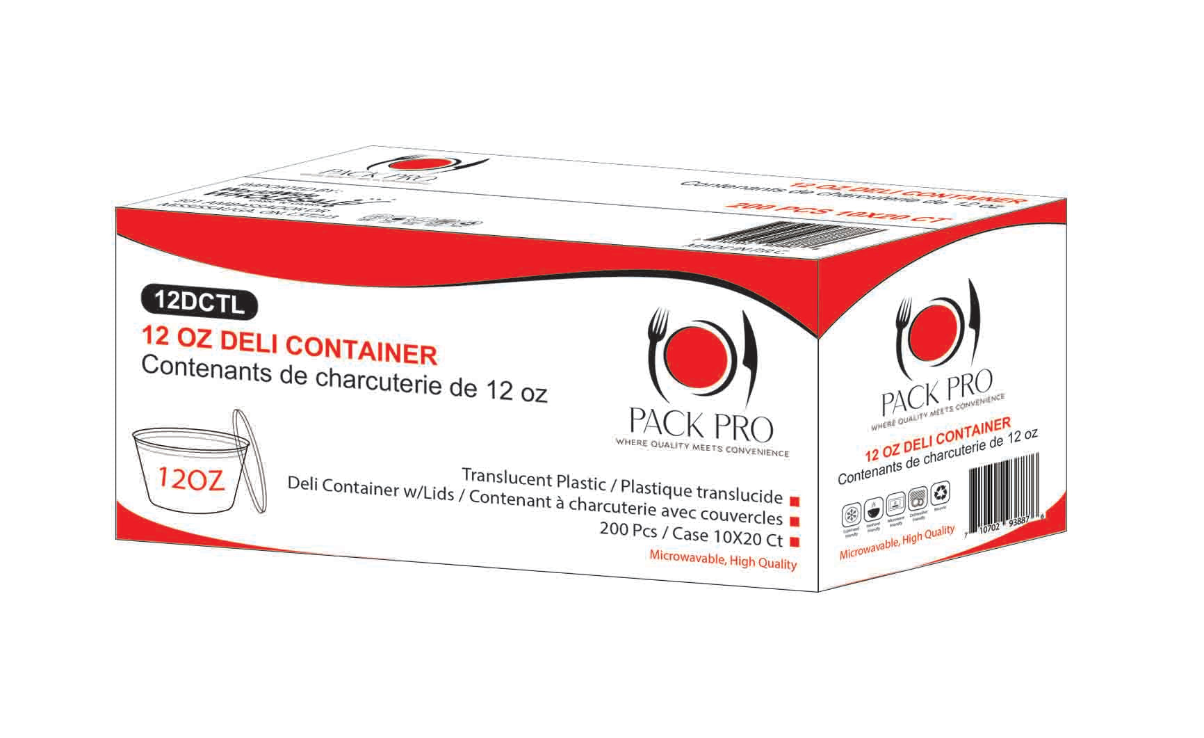 PackPro - 12oz - Deli Containers - Combo