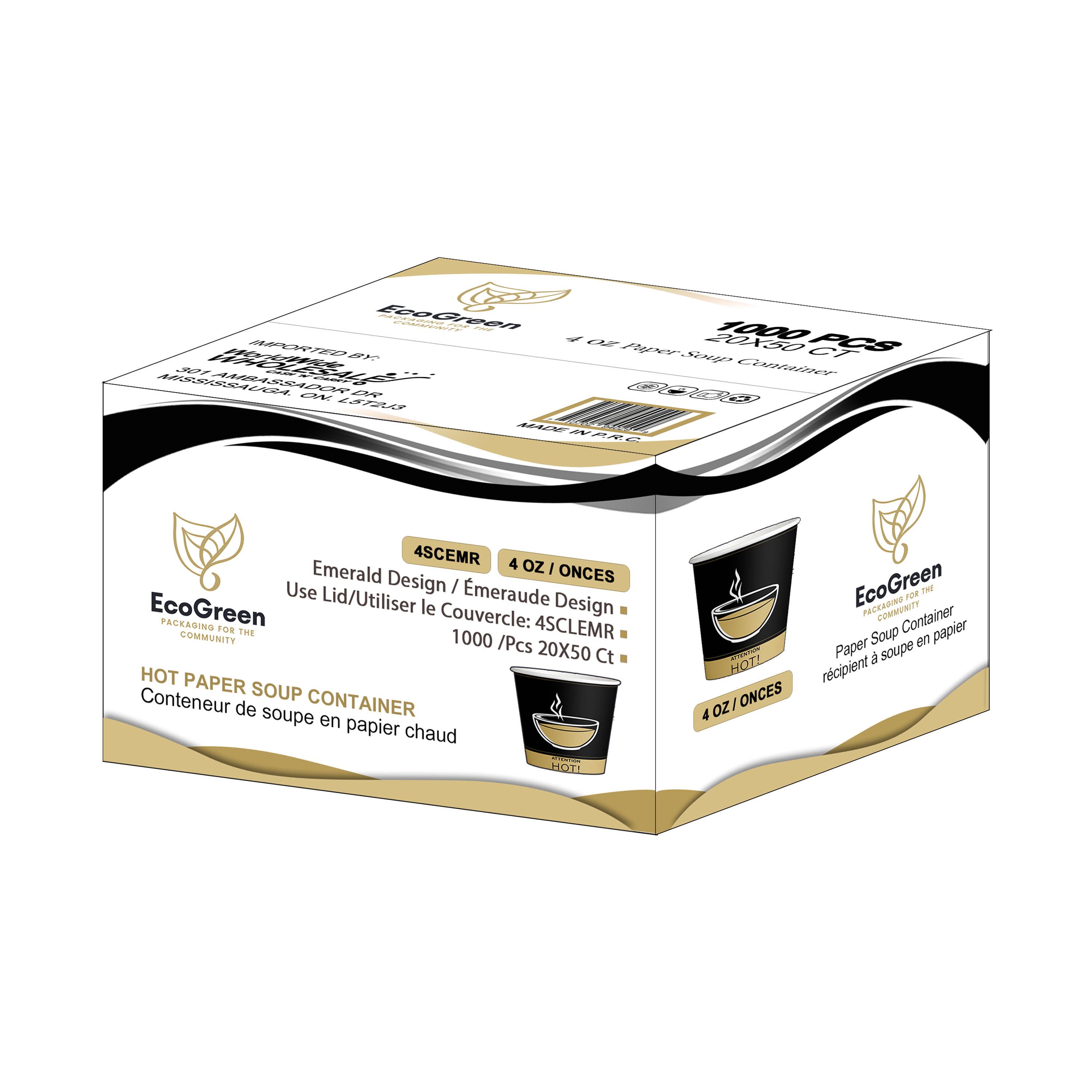 Ecogreen - 4 oz Paper Soup Bowl