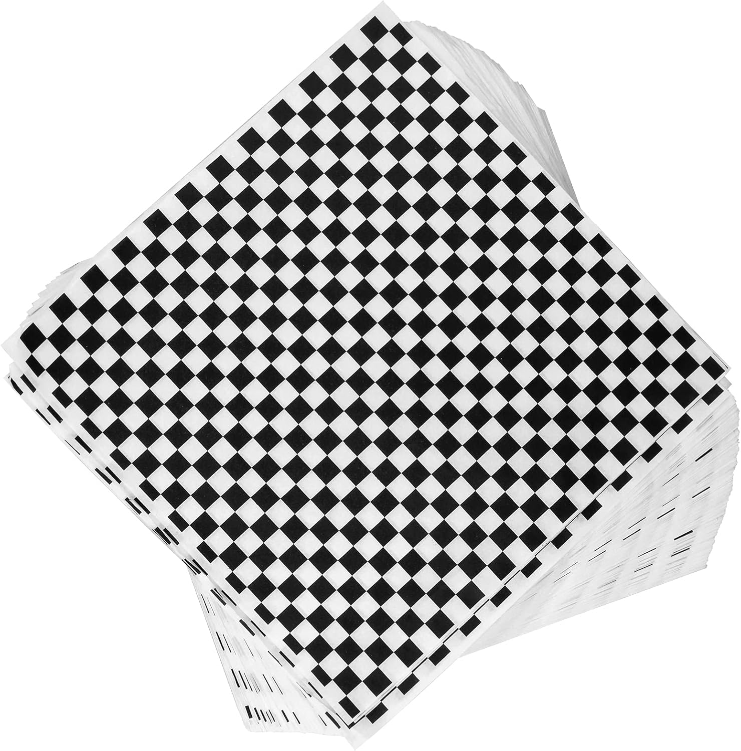 Checkered Sheets - Black - 6"x6"