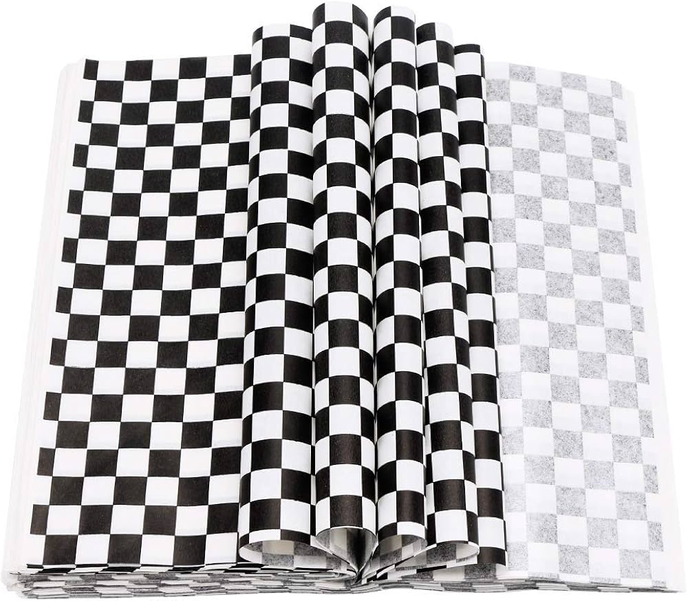 Checkered Sheets -Black - 14"x14"