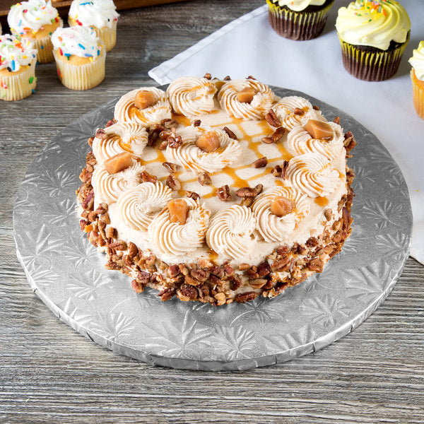 Enjay - Cake Board - Round - Silver - 10X1/2