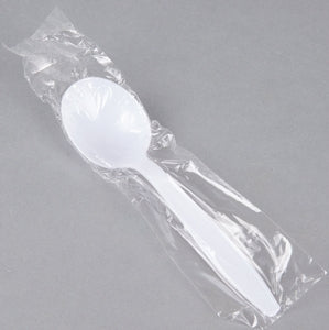 Dynasty - Soup Spoon -  Wrapped Medium heavy - White