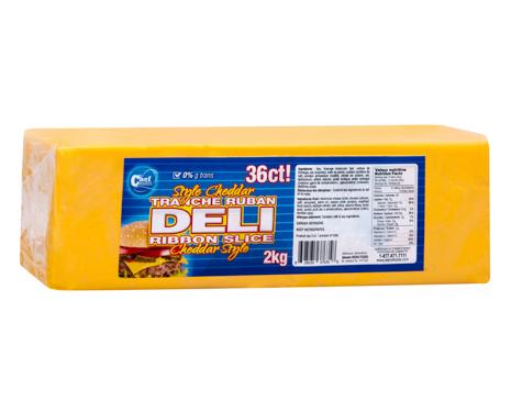 Yellow Cheddar Style  Ribbon Slice 36 ct. 80635