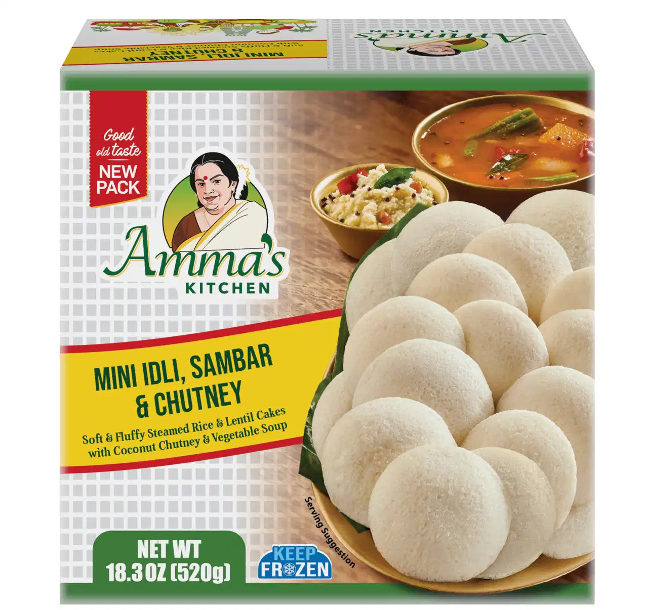 Amma's Kitchen - Mini Idli W/ Sambar & Chutney - 520g
