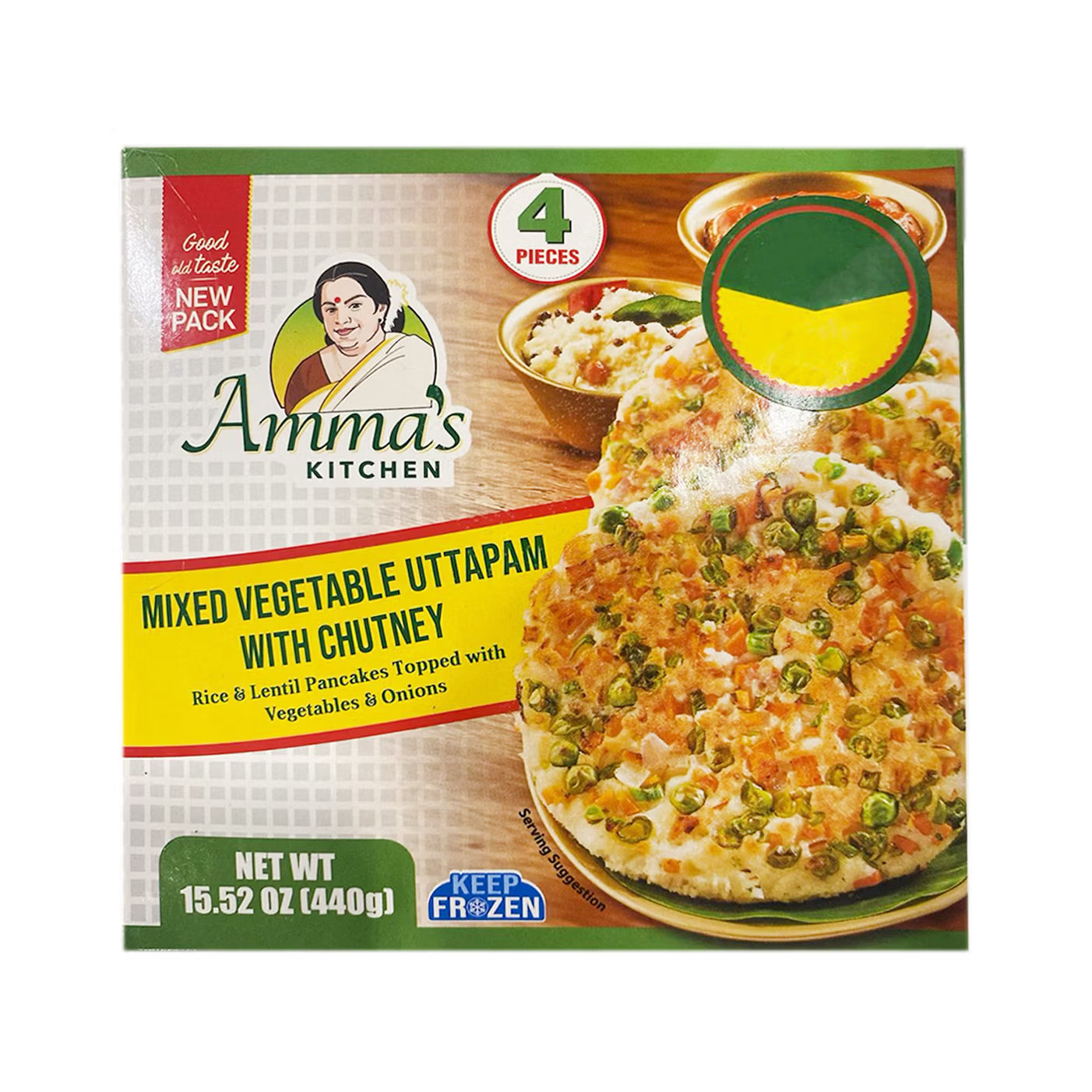 Amma's Kitchen - Onion Uttapam w/ Chutney - 440g