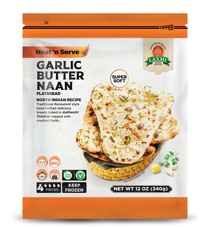 Laxmi  - Garlic Butter Naan - 4Pcs