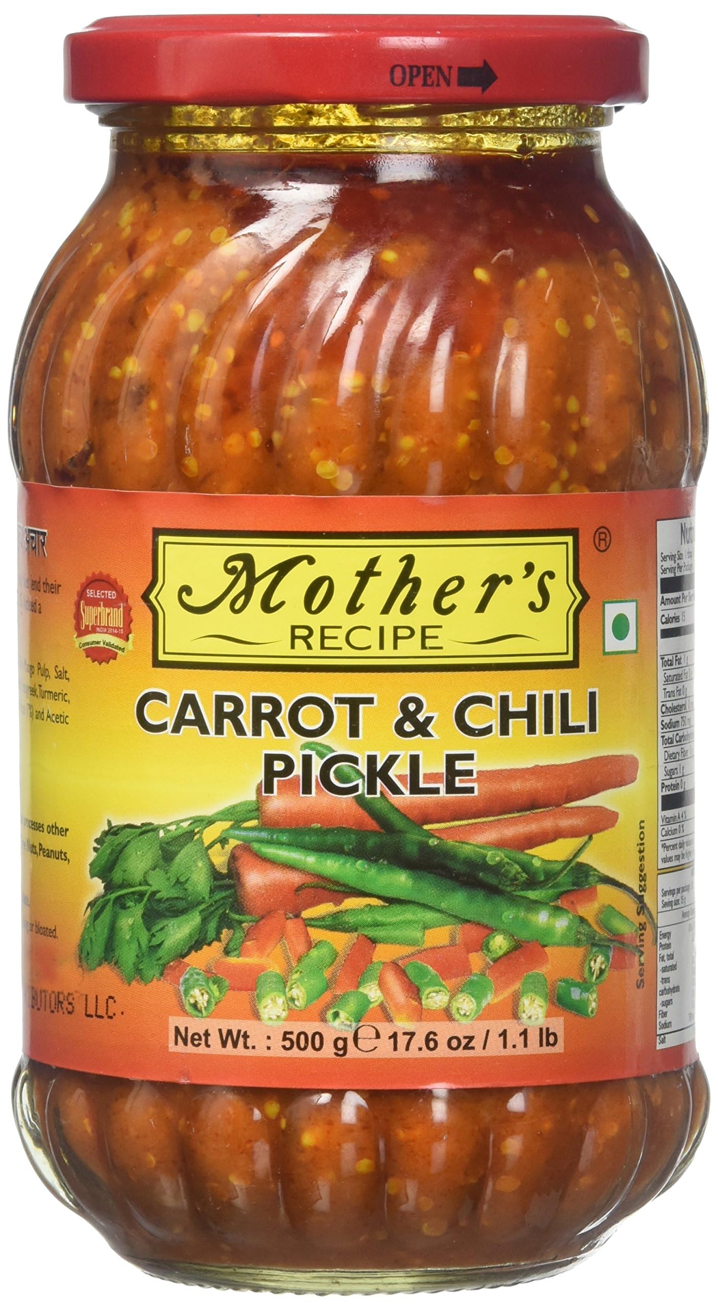 Mothers - Carrot Chilli Pickle - 500g