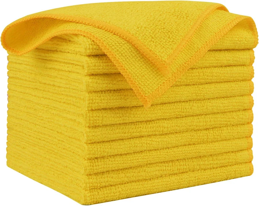 MicroFibre Towel - 40x40cm - Yellow - 10Ct