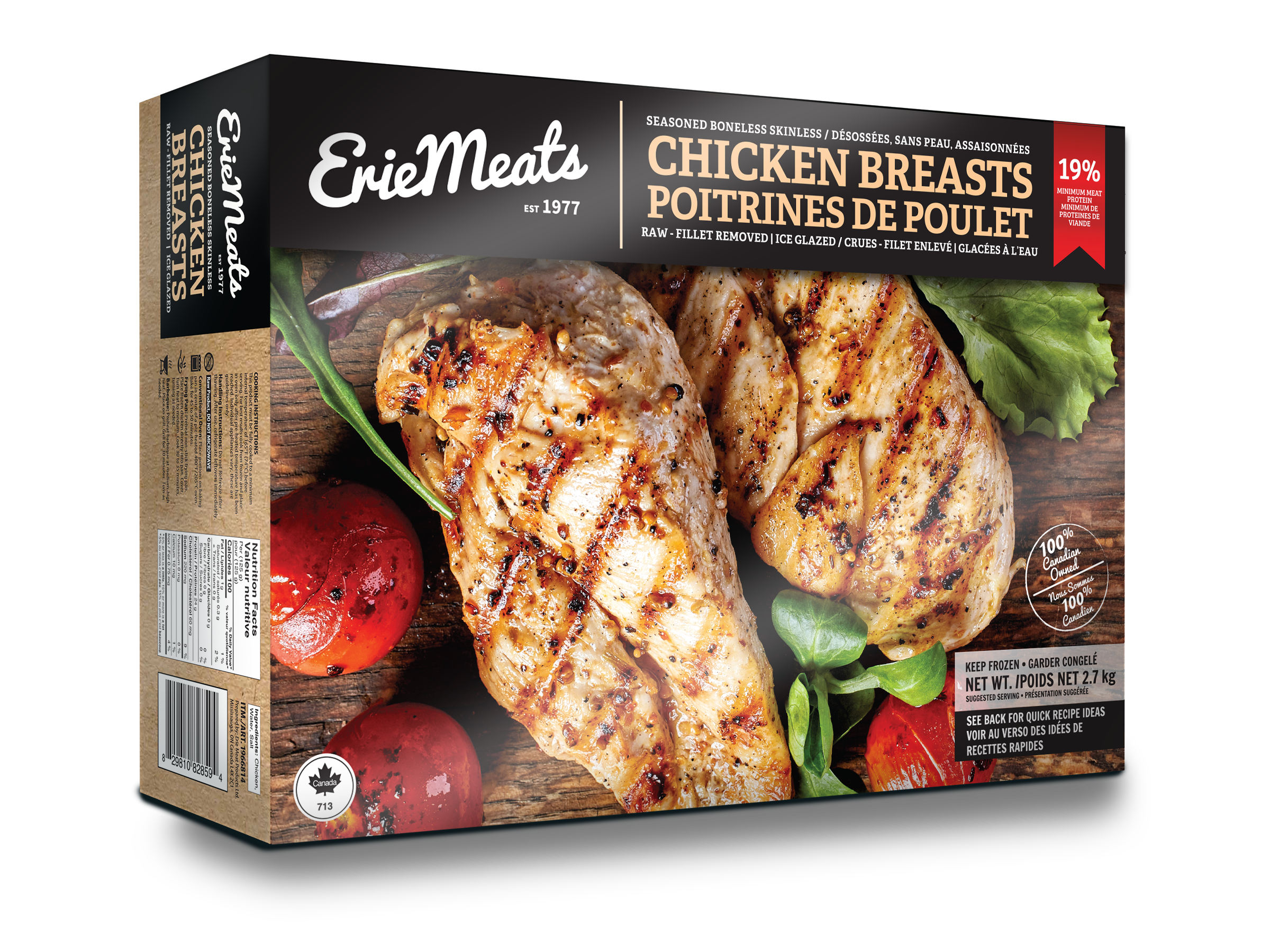 Erie Meats - Chicken Breast - Skinless - Seasoned