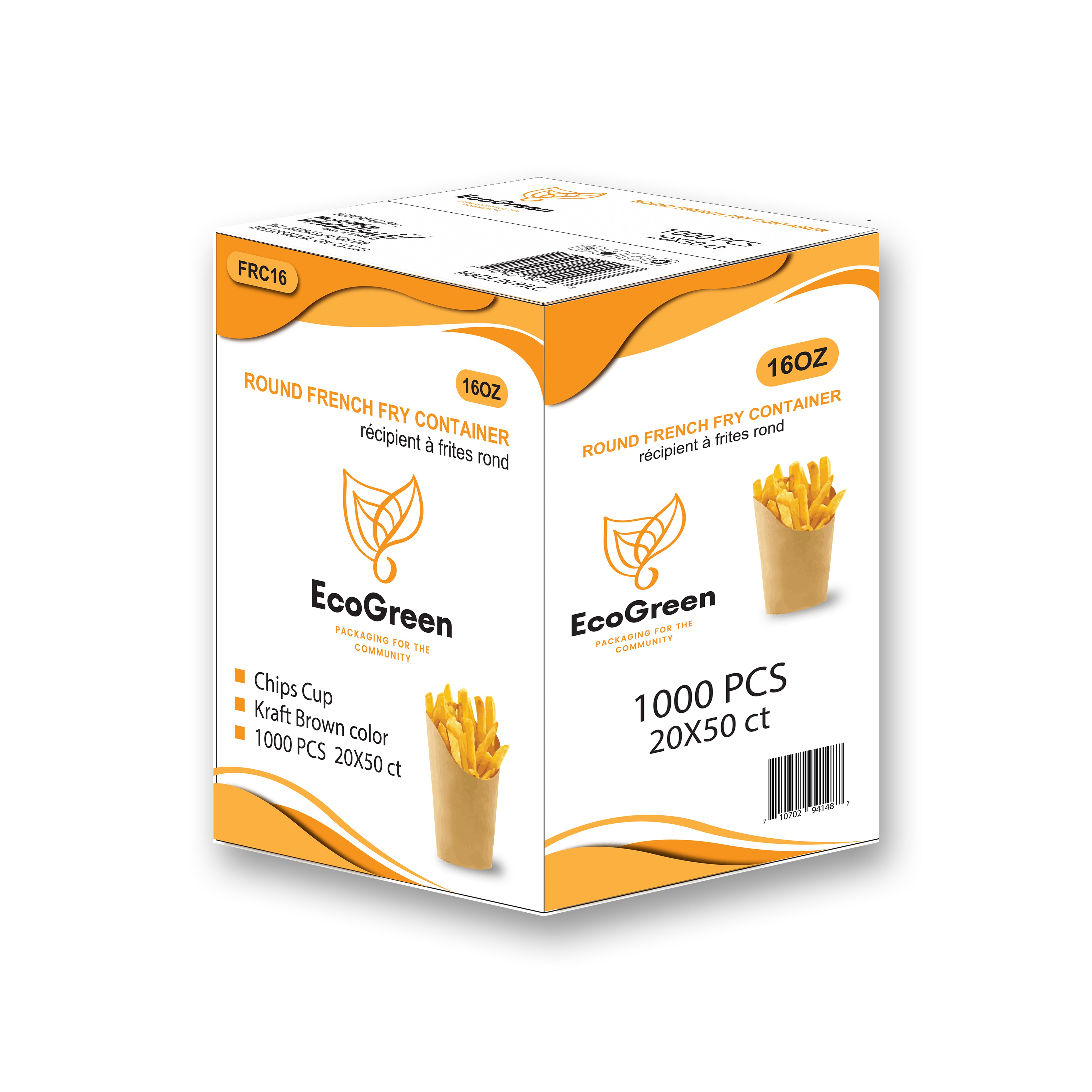 EcoGreen - French Fries Cup - 16oz