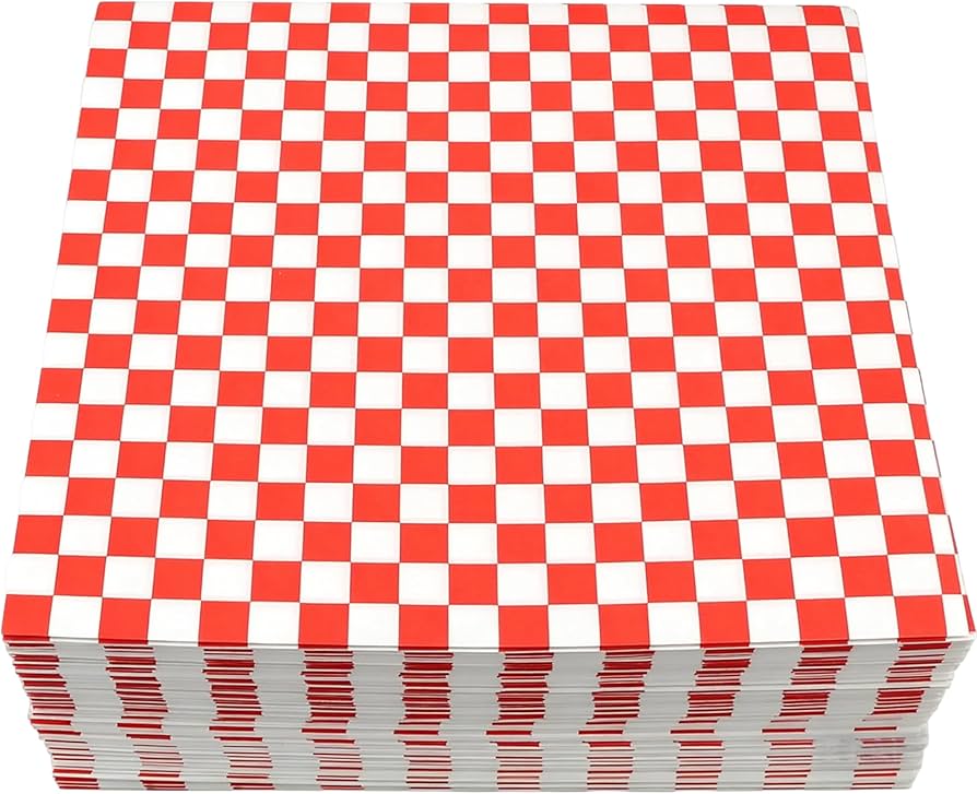 Checkered Sheets - Red - 12"x12" - 2000ct